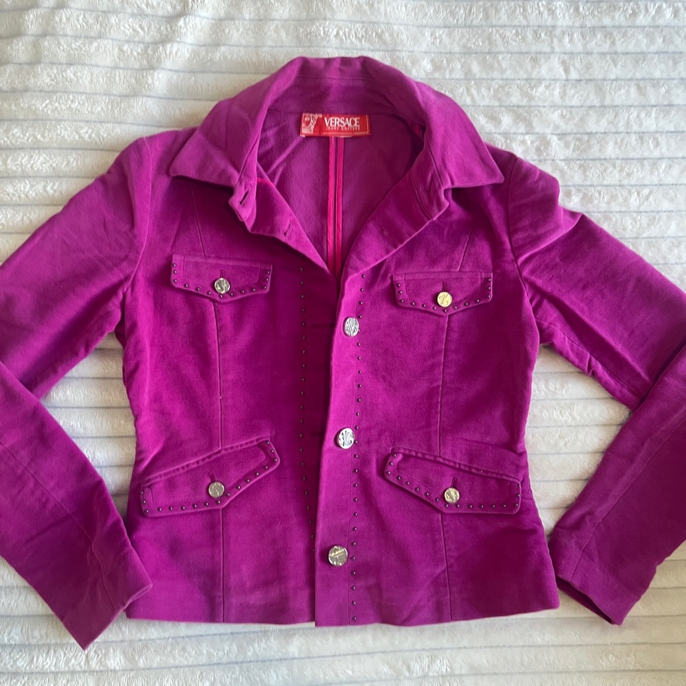 Versace Women's Vibrant Magenta Blazer